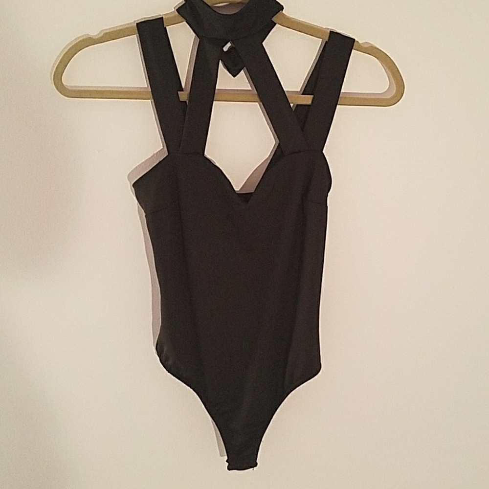 New! Stretchy black body suit 《 size S